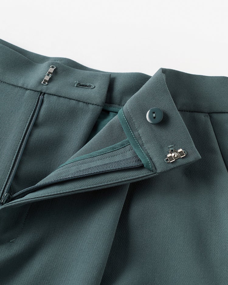 スポンジWクロス・タックワイドパンツ 詳細画像 セージ 4