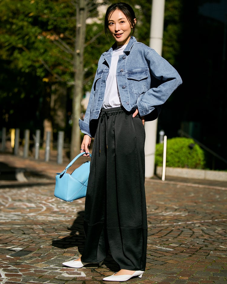 ビジューボタン・ストレッチデニムジャケット 詳細画像 ライトインディゴ 2