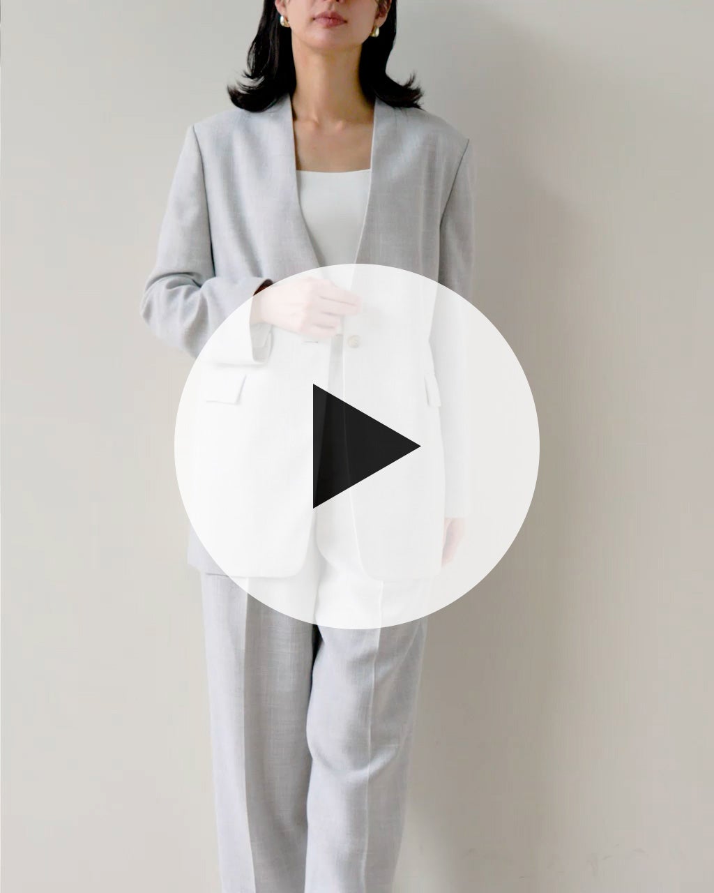 バスケット織・Vノーカラージャケット 動画サムネイル
