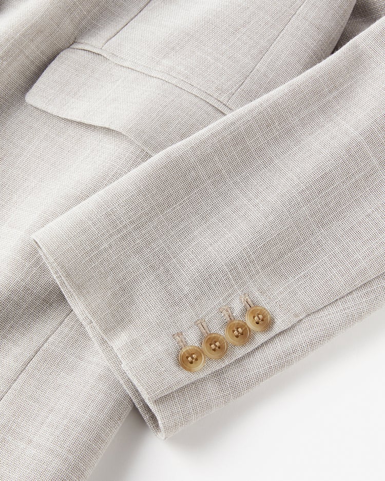 バルキーリネンタッチ・Vノーカラージャケット 詳細画像 ライトグレー 6