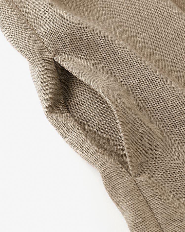 バルキーリネンタッチ・Iラインワンピース 詳細画像 ベージュ 6