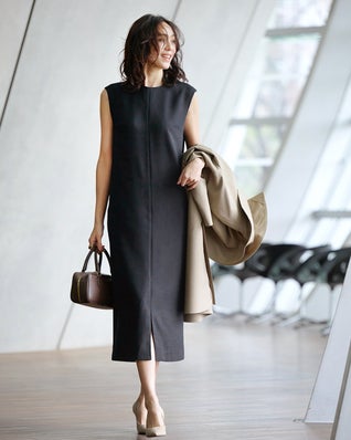 バルキーリネンタッチ・Iラインワンピース