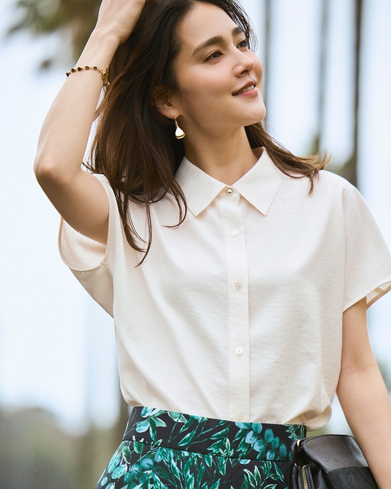 ブリーズクロス・フレンチスリーブシャツ