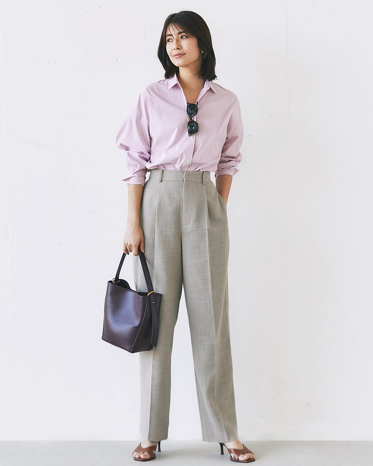 UVイージーケア・抜け感フォルムシャツ 詳細画像 ピンク・パターン 3