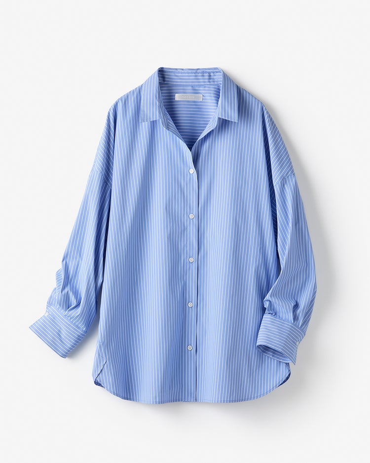 UVイージーケア・抜け感フォルムシャツ 詳細画像 サックス・パターン 4