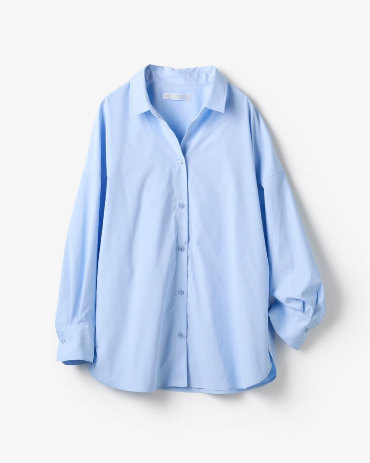 UVイージーケア・抜け感フォルムシャツ 詳細画像 サックス 2