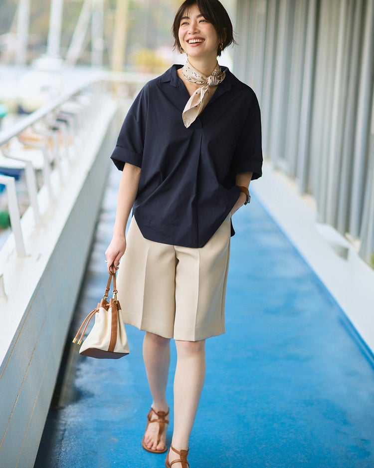 UVイージーケア・スキッパーシャツ 詳細画像 ミッドナイトブルー 2