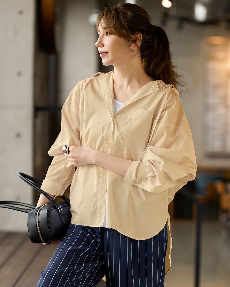 UVイージーケア・フードシャツ 詳細画像 ライトベージュ 2