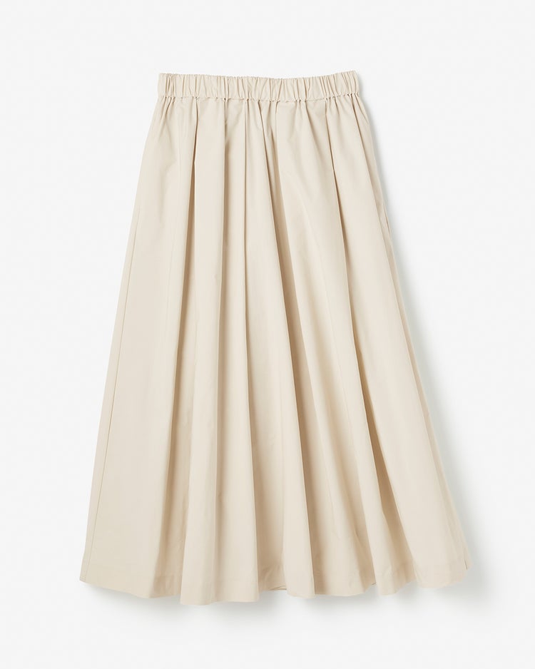 マットタフタ・タックフレアスカート 詳細画像 アイボリー 2