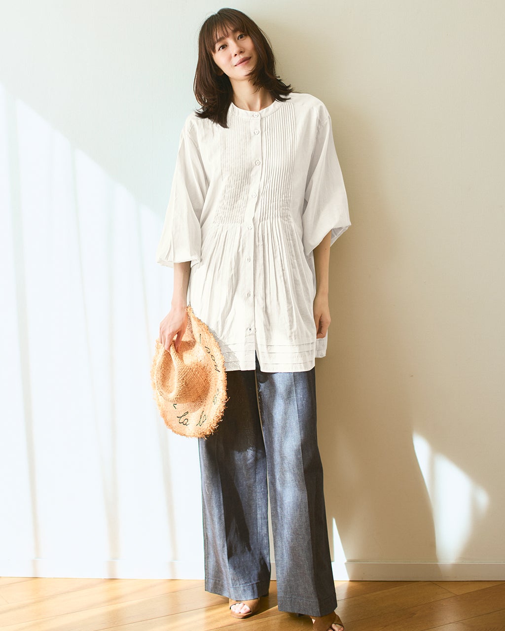 新品、未使用、PLALIA コットン ボイル ブラウス ne Quittez pas｜コットン ボイル ホイル フラワープリント ブラウス