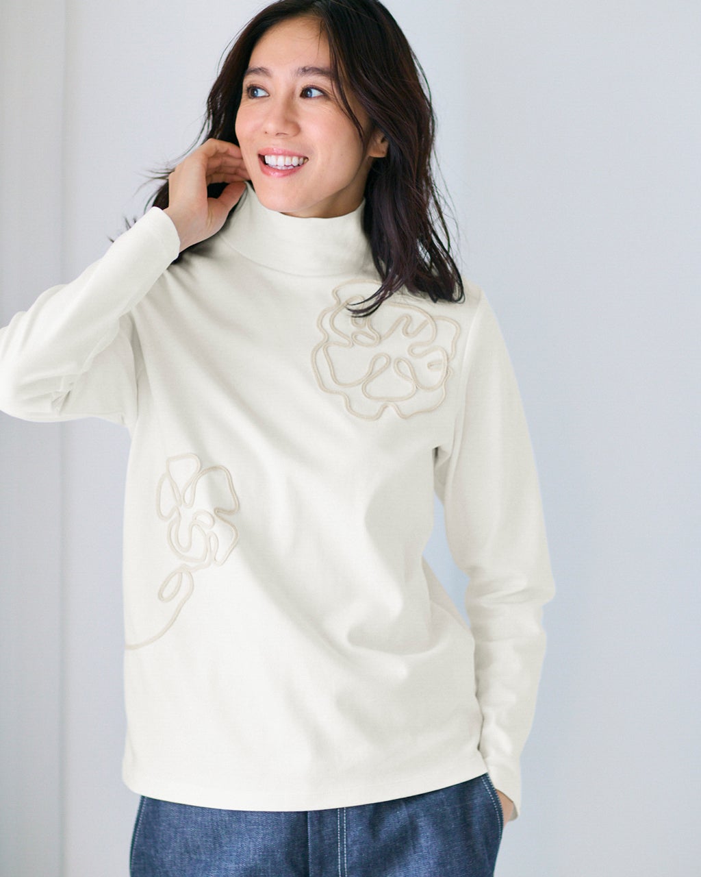 soor ploom 花柄 ハイネック Tシャツ 2y meadow 総柄ハイネックTシャツ: トップス｜ハニーズ公式通販
