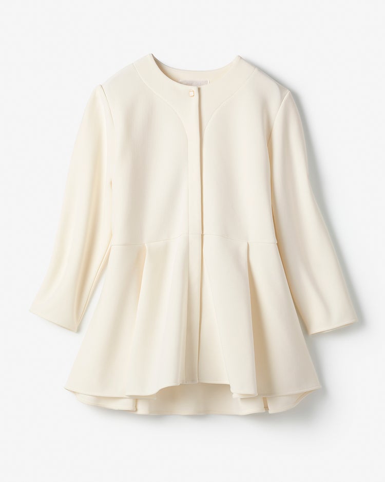 イージージョーゼット・ペプラムブラウス 詳細画像 オフホワイト 1