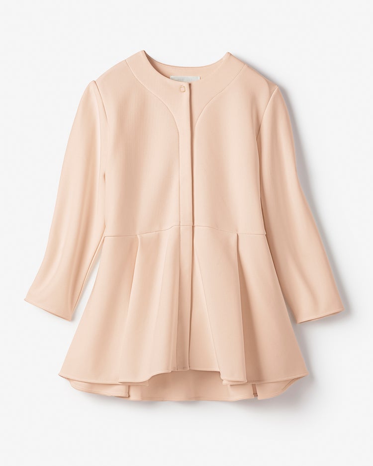 イージージョーゼット・ペプラムブラウス 詳細画像 ピンクベージュ 2