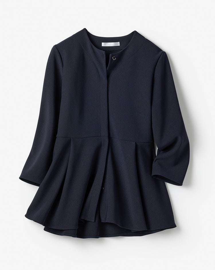 イージージョーゼット・ペプラムブラウス 詳細画像 ミッドナイトブルー 3