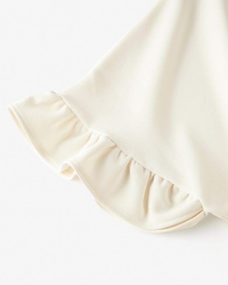 イージージョーゼット・袖フリルブラウス 詳細画像 オフホワイト 3