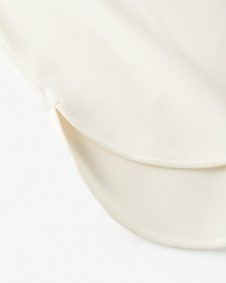 イージージョーゼット・袖フリルブラウス 詳細画像 オフホワイト 4