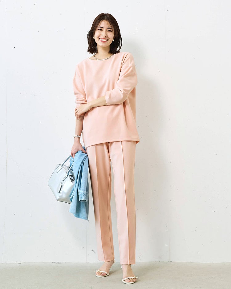 イージージョーゼット・コクーンプルオーバー 詳細画像 ピンクベージュ 4