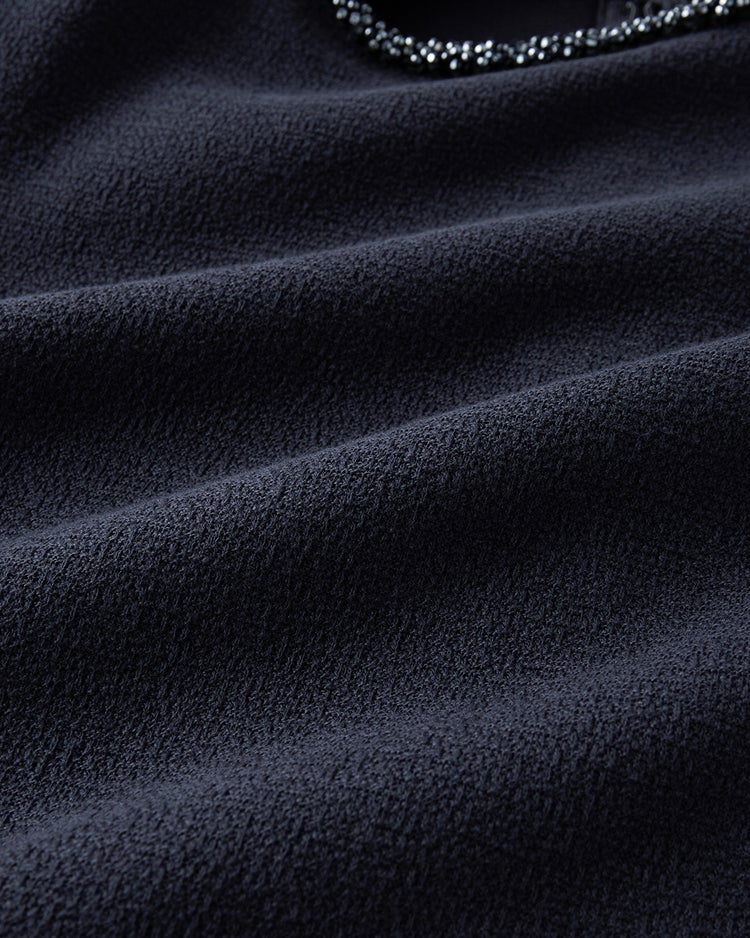 ストレッチスラブ・ビジューワンピース 詳細画像 ミッドナイトブルー 4