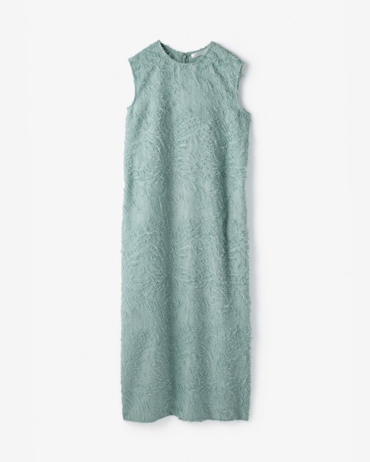 カットジャカード・サックワンピース 詳細画像 ダスティーブルー 2