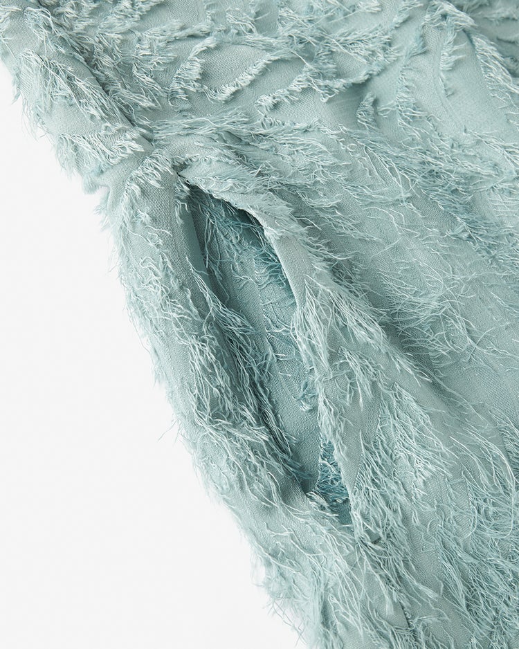 カットジャカード・サックワンピース 詳細画像 ダスティーブルー 4
