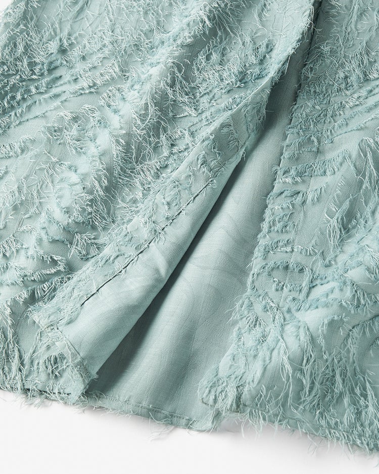 カットジャカード・サックワンピース 詳細画像 ダスティーブルー 5