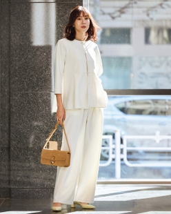 イージージョーゼット・セミワイドパンツ