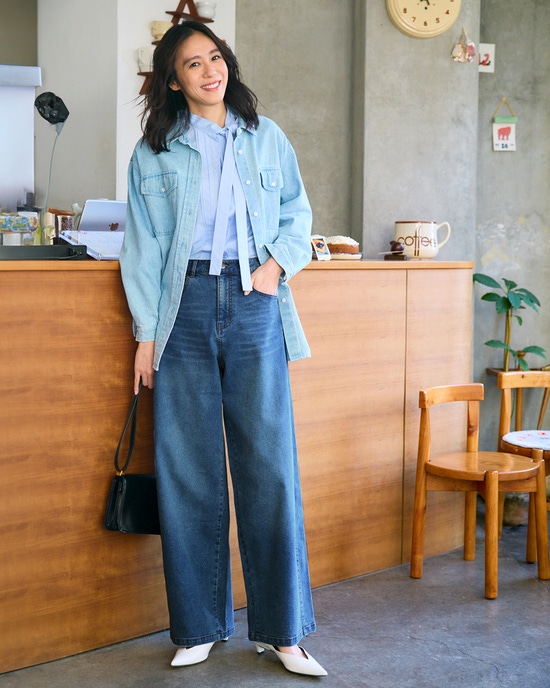 フォルムデニム・バレルパンツ