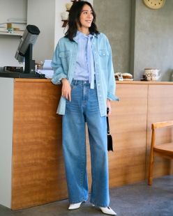 フォルムデニム・バレルパンツ