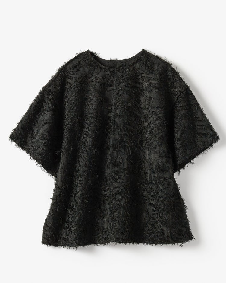 カットジャカード・クルーブラウス 詳細画像 ブラック 6