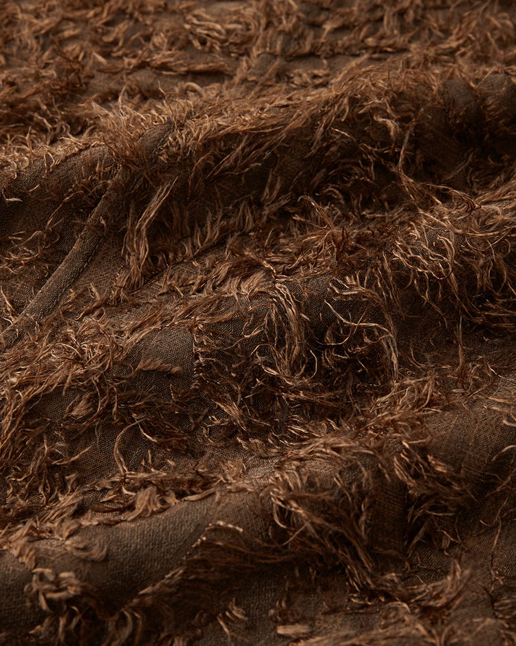 カットジャカード・クルーブラウス 詳細画像 ブラウン 3