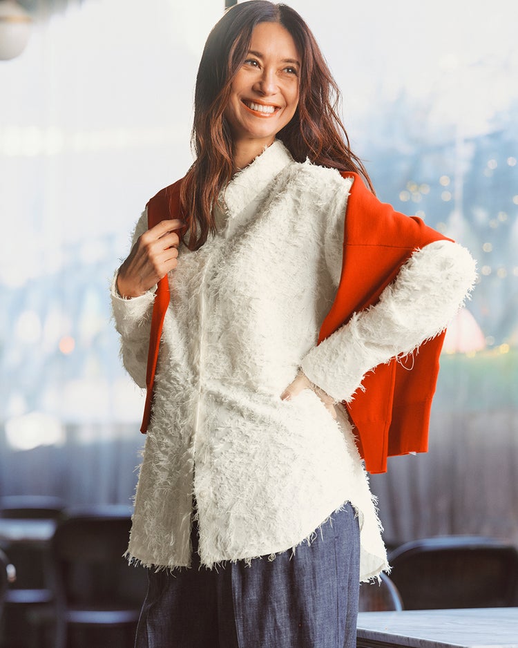 カットジャカード・ドレスシャツ 詳細画像 オフホワイト 2