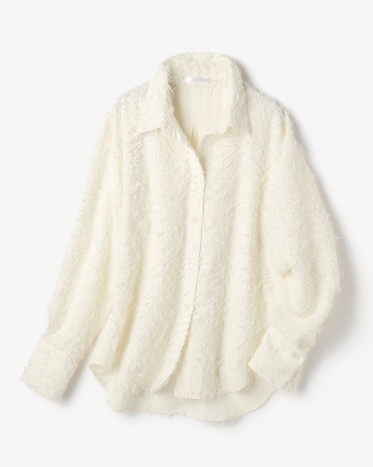 カットジャカード・ドレスシャツ 詳細画像 オフホワイト 5