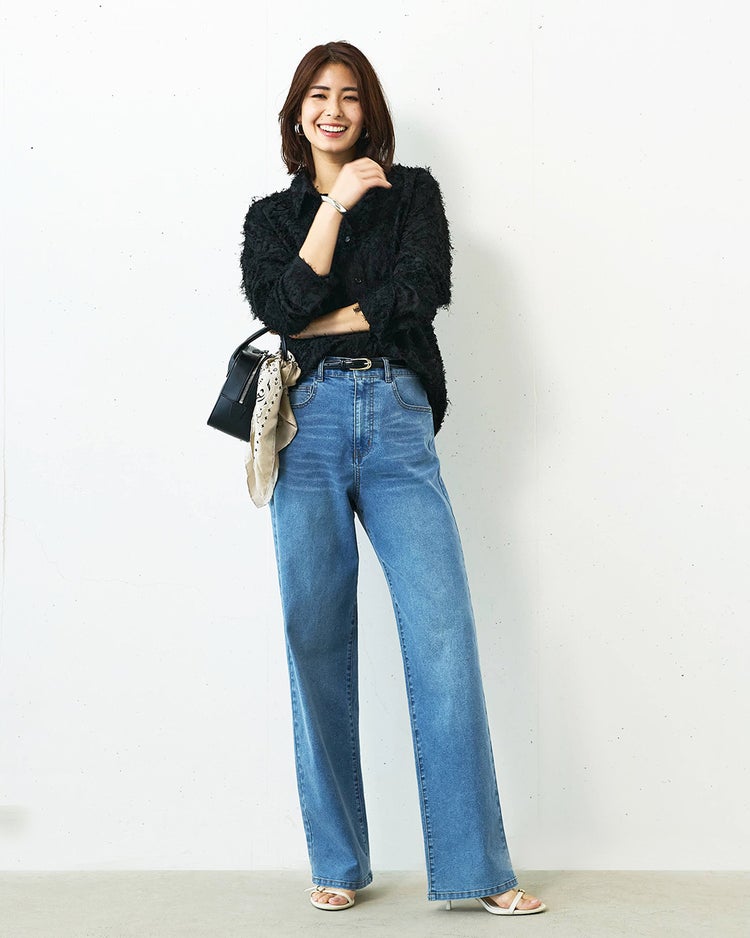 カットジャカード・ドレスシャツ 詳細画像 ブラック 2