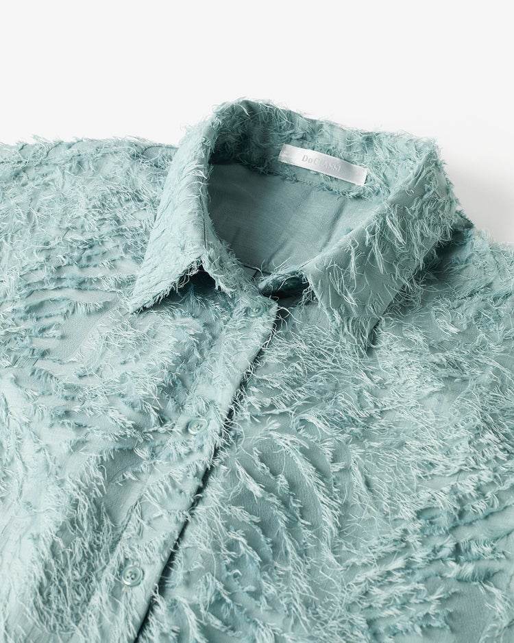 カットジャカード・ドレスシャツ 詳細画像 ダスティーブルー 4