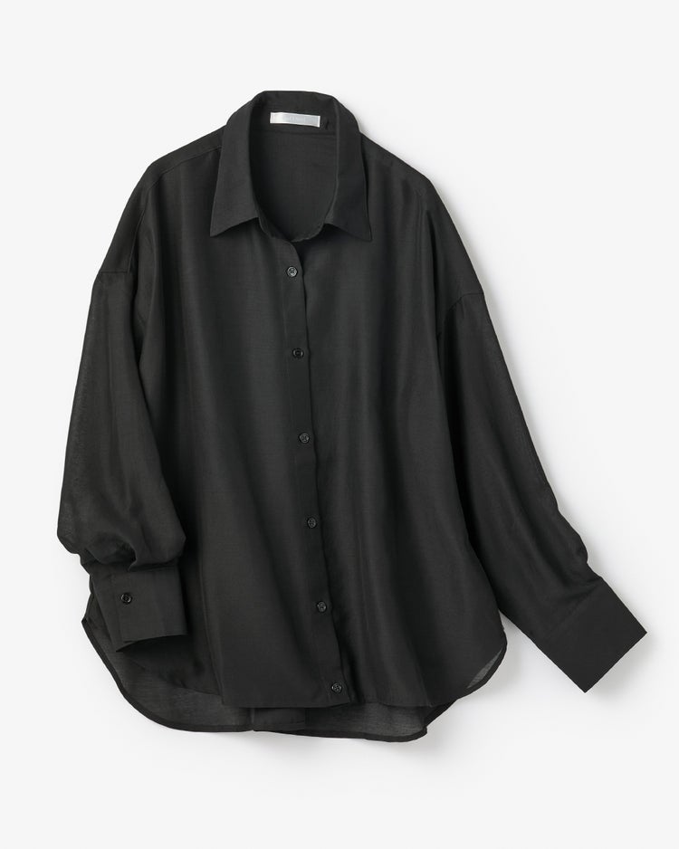 シアーライト・2WAYオーバーシャツ 詳細画像 ブラック 4
