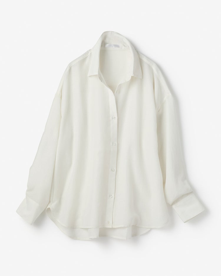 シアーライト・2WAYオーバーシャツ 詳細画像 アイボリー 4