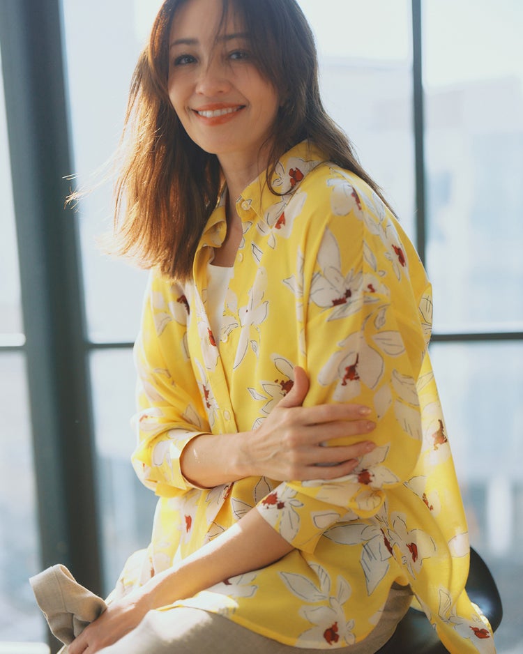 シアーライト・2WAYオーバーシャツ 詳細画像 イエローパターン 1