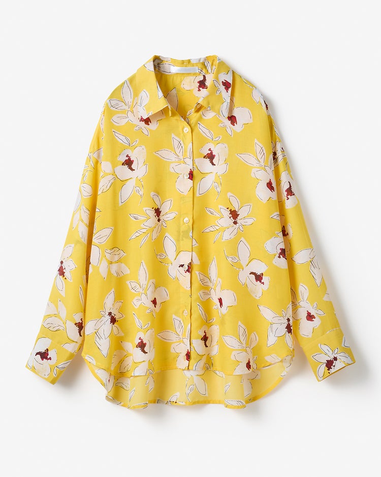 シアーライト・2WAYオーバーシャツ 詳細画像 イエローパターン 3