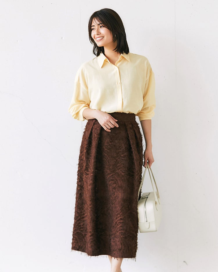 シアーライト・2WAYオーバーシャツ 詳細画像 ペールイエロー 1