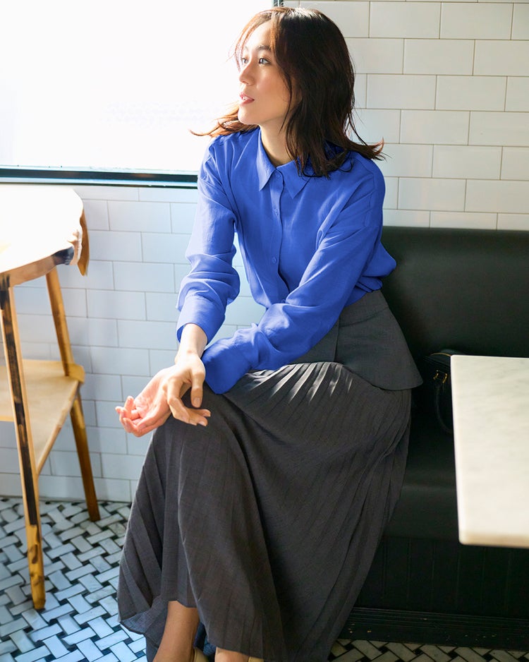 シアーライト・2WAYオーバーシャツ 詳細画像 ブルー 1