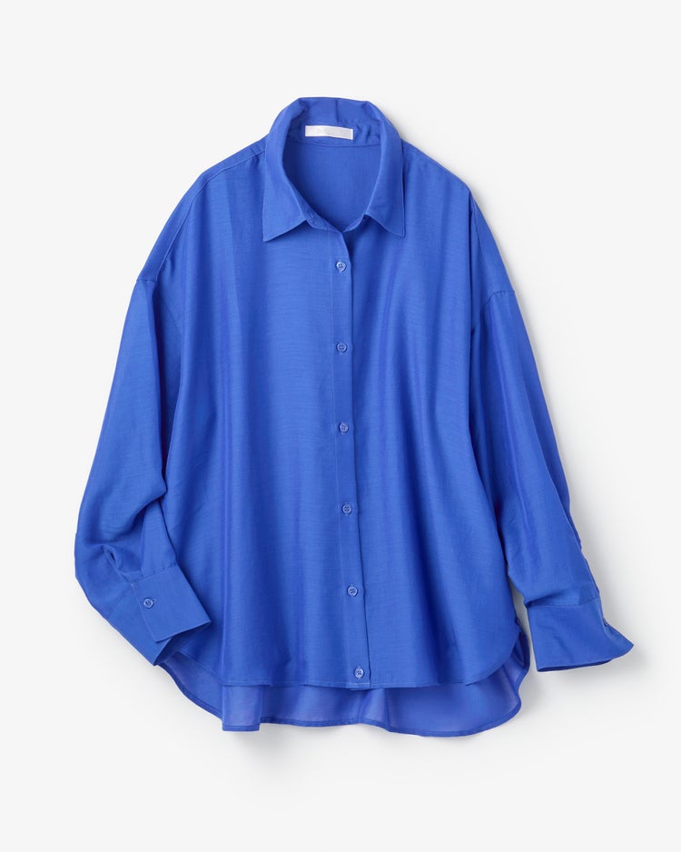 シアーライト・2WAYオーバーシャツ 詳細画像 ブルー 2