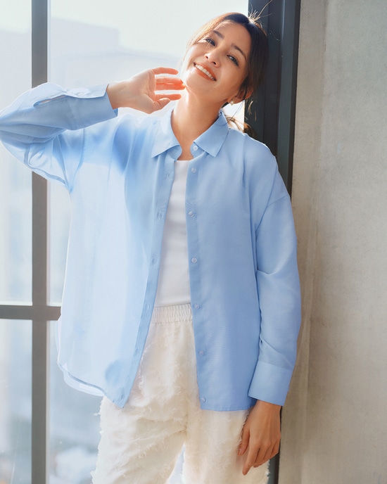 シアーライト・2WAYオーバーシャツ