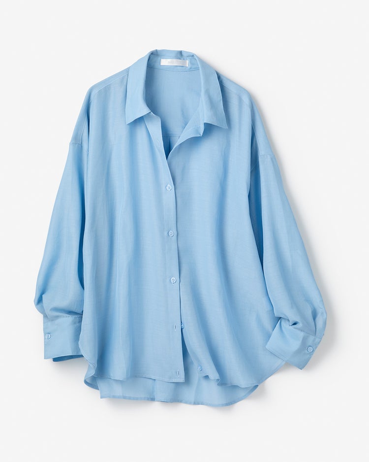 シアーライト・2WAYオーバーシャツ 詳細画像 ライトブルー 4