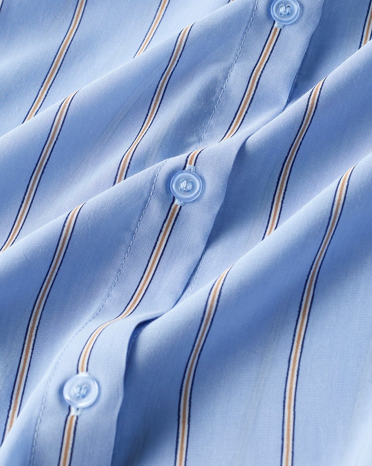 シアーライト・2WAYオーバーシャツ 詳細画像 ブルーストライプ 3