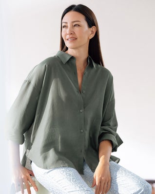 シアーライト・2WAYオーバーシャツ