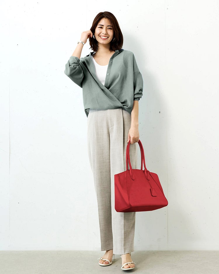 シアーライト・2WAYオーバーシャツ 詳細画像 オリーブ 2