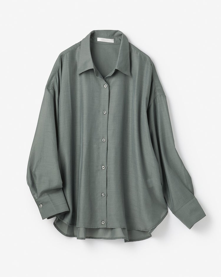 シアーライト・2WAYオーバーシャツ 詳細画像 オリーブ 3