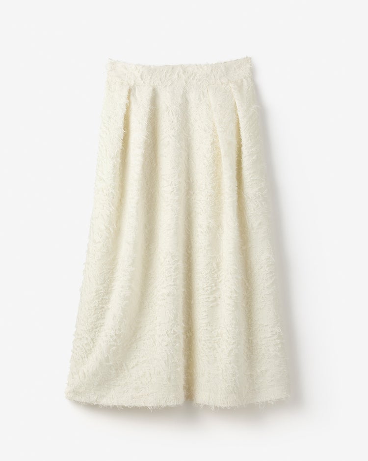 カットジャカード・タックフレアスカート 詳細画像 オフホワイト 5