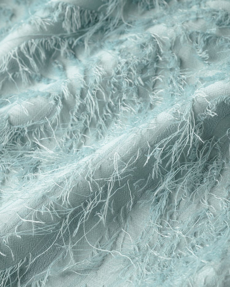 カットジャカード・タックフレアスカート 詳細画像 ダスティーブルー 4