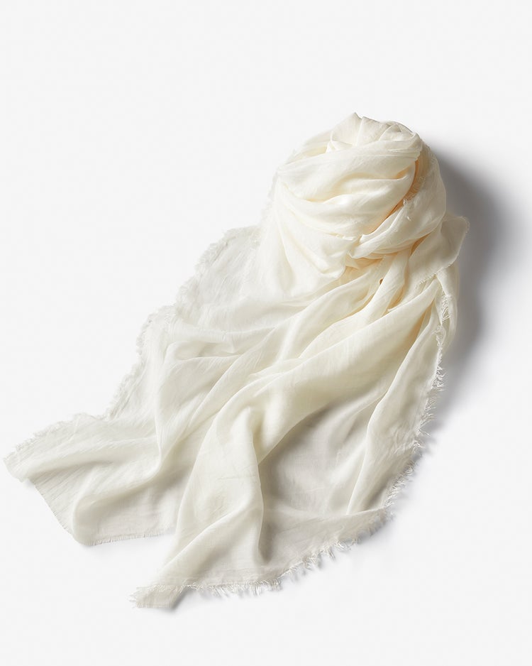 エアリーフリンジ・ビッグストール 詳細画像 アイボリー 3